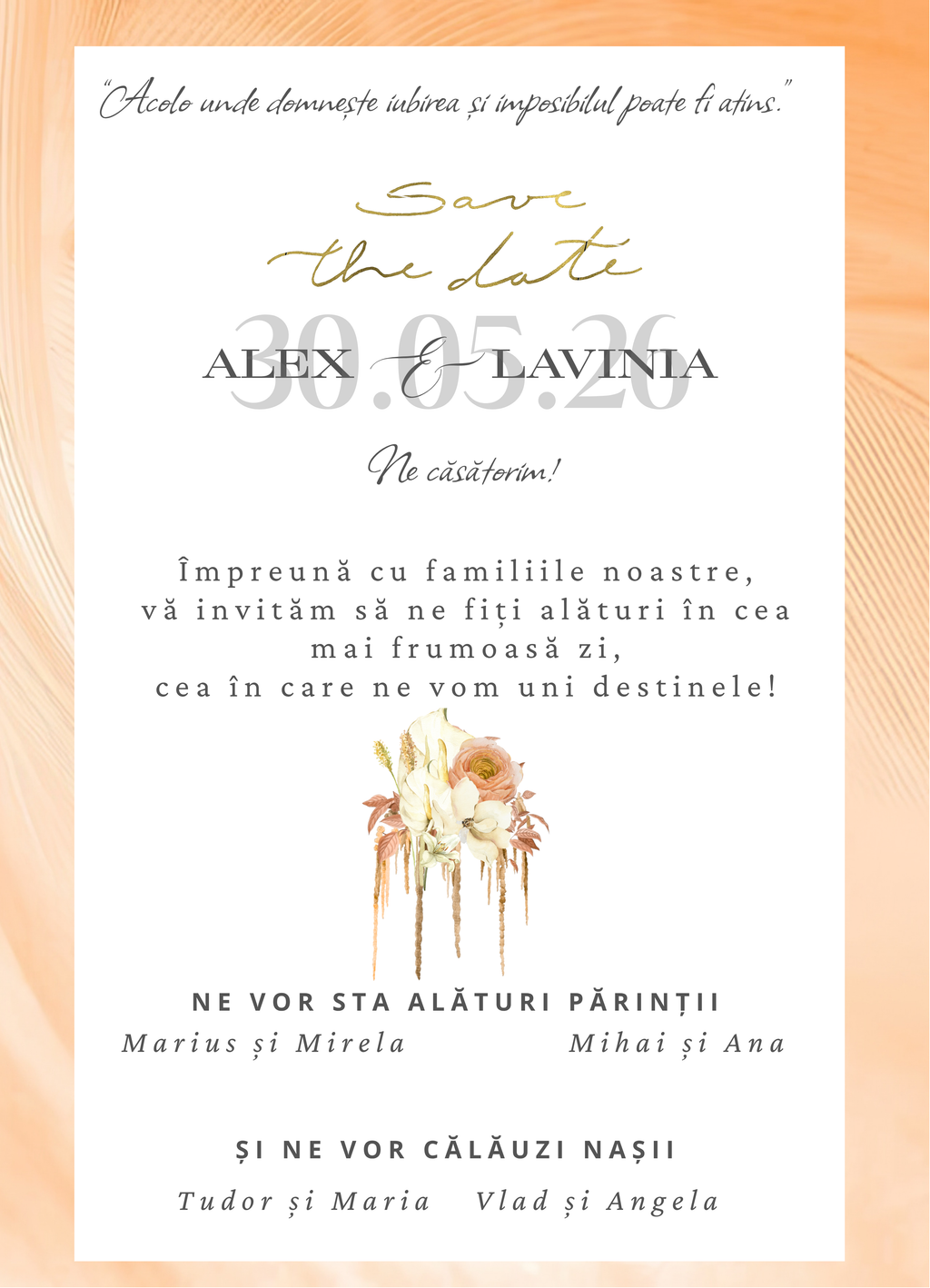 Coral Envelope - Printată